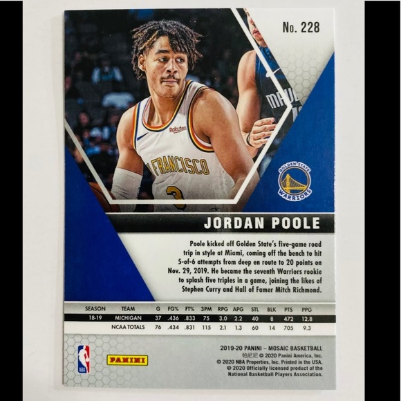 Jordan Poole Rookie - Picture 2 of 2